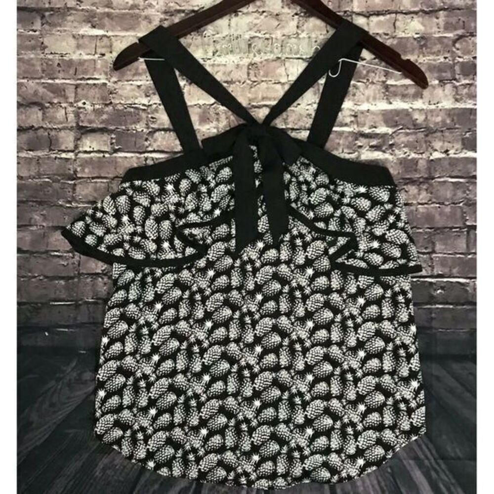 Bcx Juniors' Pineapple‎ Print Halter Top NWT